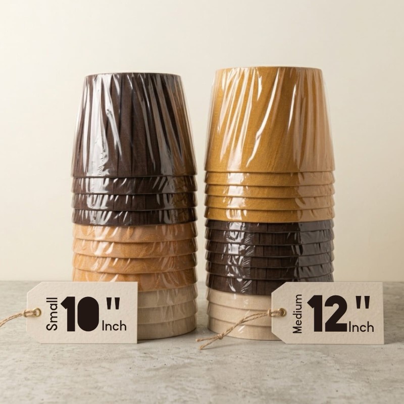 Drum Lampshade | Royal Glow Pleated Fabric Lampshade with Wire Frame | 10" & 12" | Table & Floor Lamp Shade