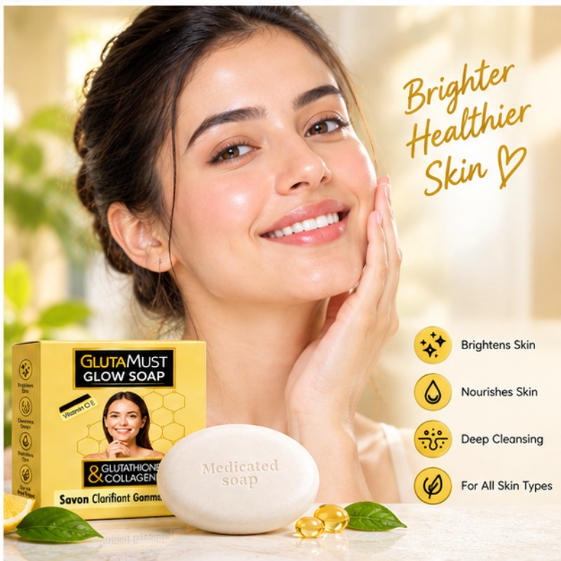 GlutaMust Glow Soap (Glutathione & Collagen) - Care & Glow