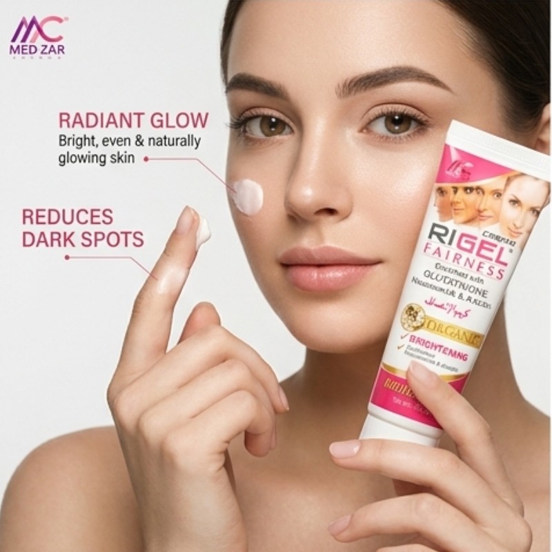 MedZar Rigel Fairness Cream 50g – Glutathione, Niacinamide & Arbutin Brightening Cream | Care & Glow