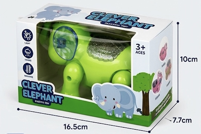 Clever Elephant Walking Toy with Lights & Music for Kids