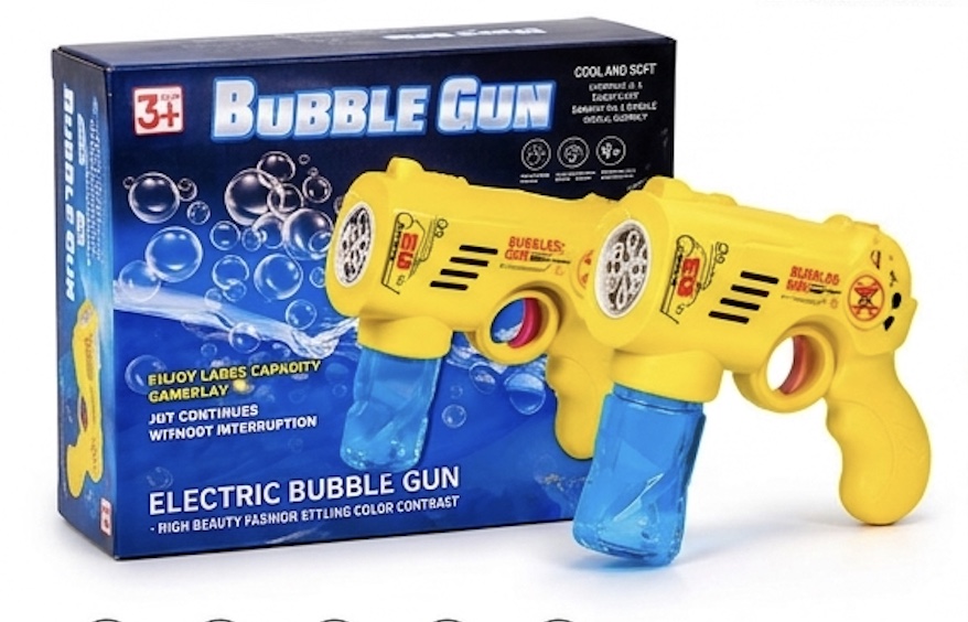 Electric Bubble Gun with 8-Hole Nozzle & Bubble Solution – Automatic Bubble Machine