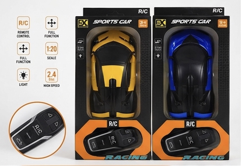 RC Sports Racing Car 1:20 Scale – 2.4GHz Remote Control Car with LED Lights