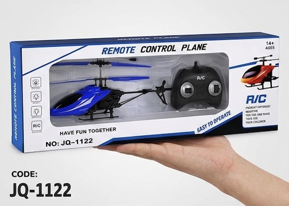 Falcon RC Helicopter JQ-1122 with Gyroscope & LED Lights – Rechargeable