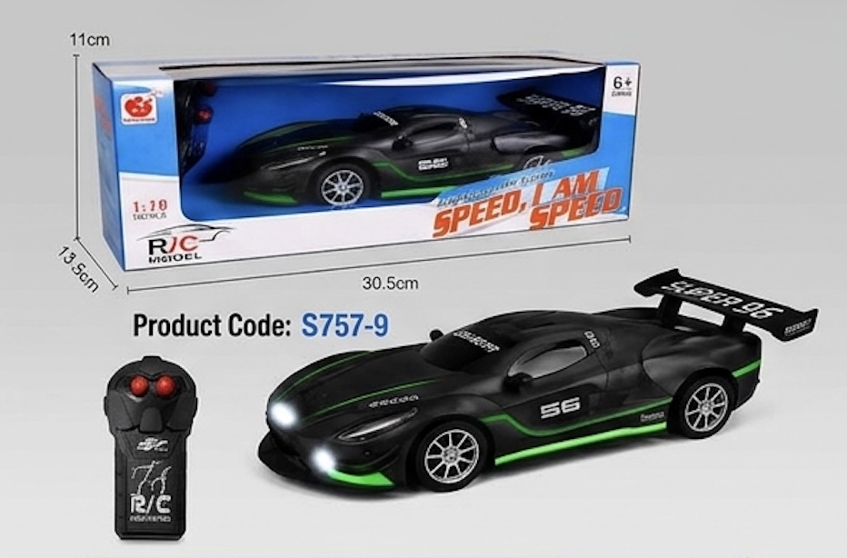 RC Super Sports Car S757-9 – 30.5cm Remote Control Car with LED Lights