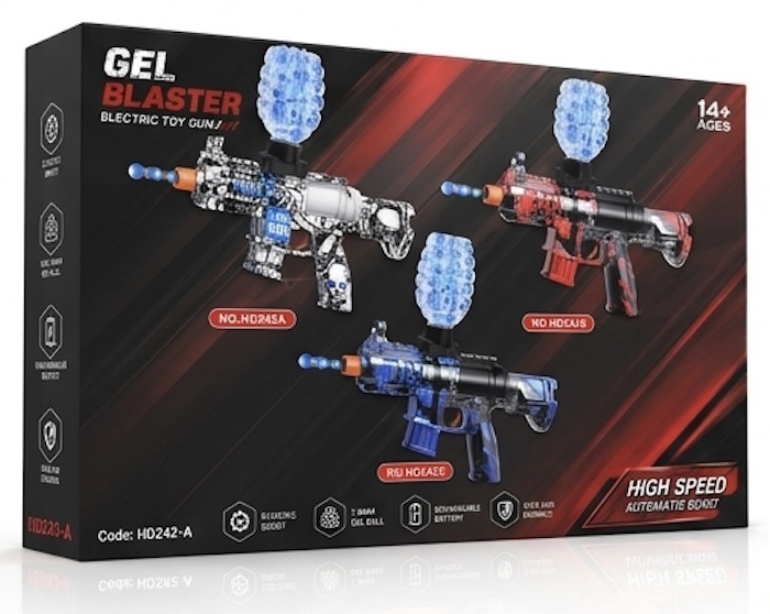 Gel Blaster Electric Toy Gun – Rechargeable with Gel Balls (HD242-A)