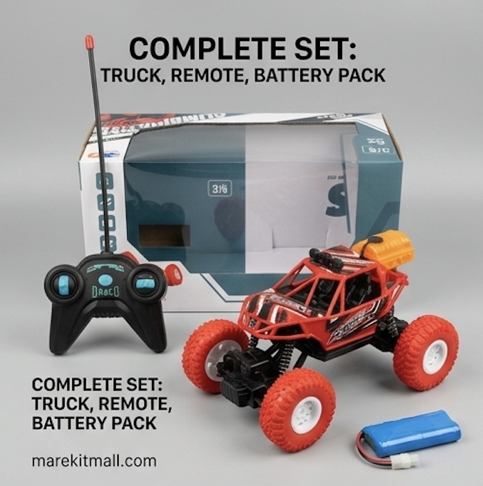 RC Rock Crawler Monster Truck – 4WD Off-Road Climbing Car with 7.2V Battery