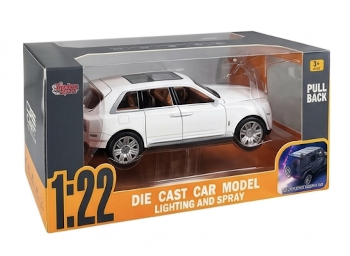 1:22 Die Cast SUV Car Model – Pull Back, Lights, Sound, Opening Doors & Fog Spray